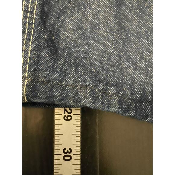 Round House Overalls Mens 48x30 Blue Denim Bib Workwear Carpenter Made in USA - Picture 6 of 7